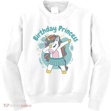 Birthday Princess Unicorn Cute Gift Kids Sweatshirt