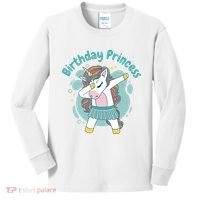 Birthday Princess Unicorn Cute Gift Kids Long Sleeve Shirt thumb 0