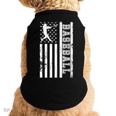 Baseball Pitcher USA Flag Doggie Tank