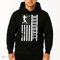 Baseball Pitcher USA Flag Hoodie thumb 2
