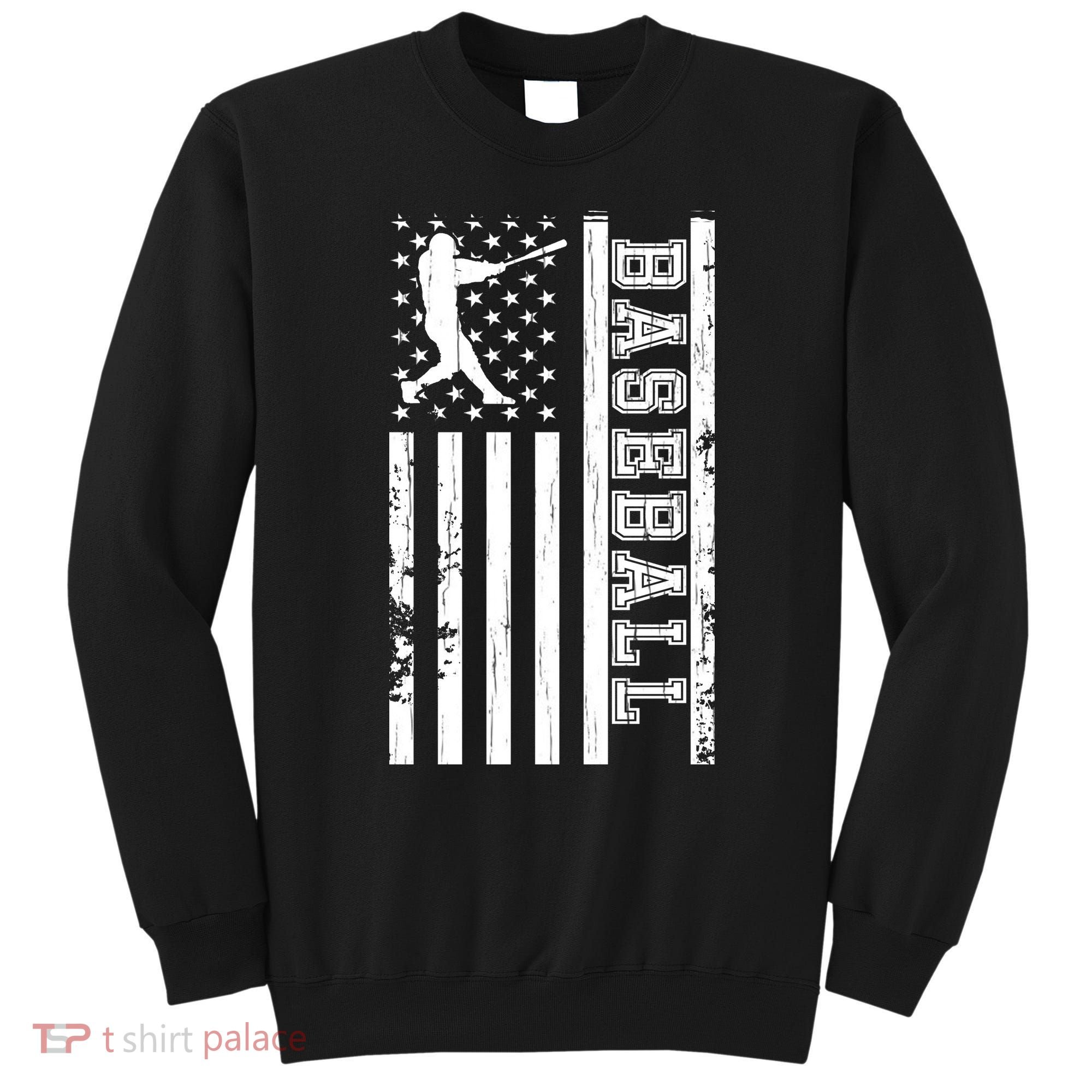 Baseball Pitcher USA Flag Sweatshirt