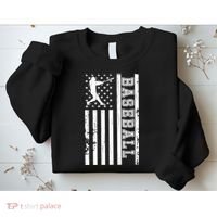 Baseball Pitcher USA Flag Sweatshirt thumb 2