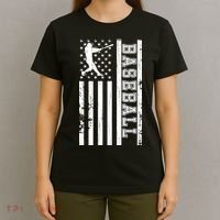 Baseball Pitcher USA Flag T-Shirt thumb 4