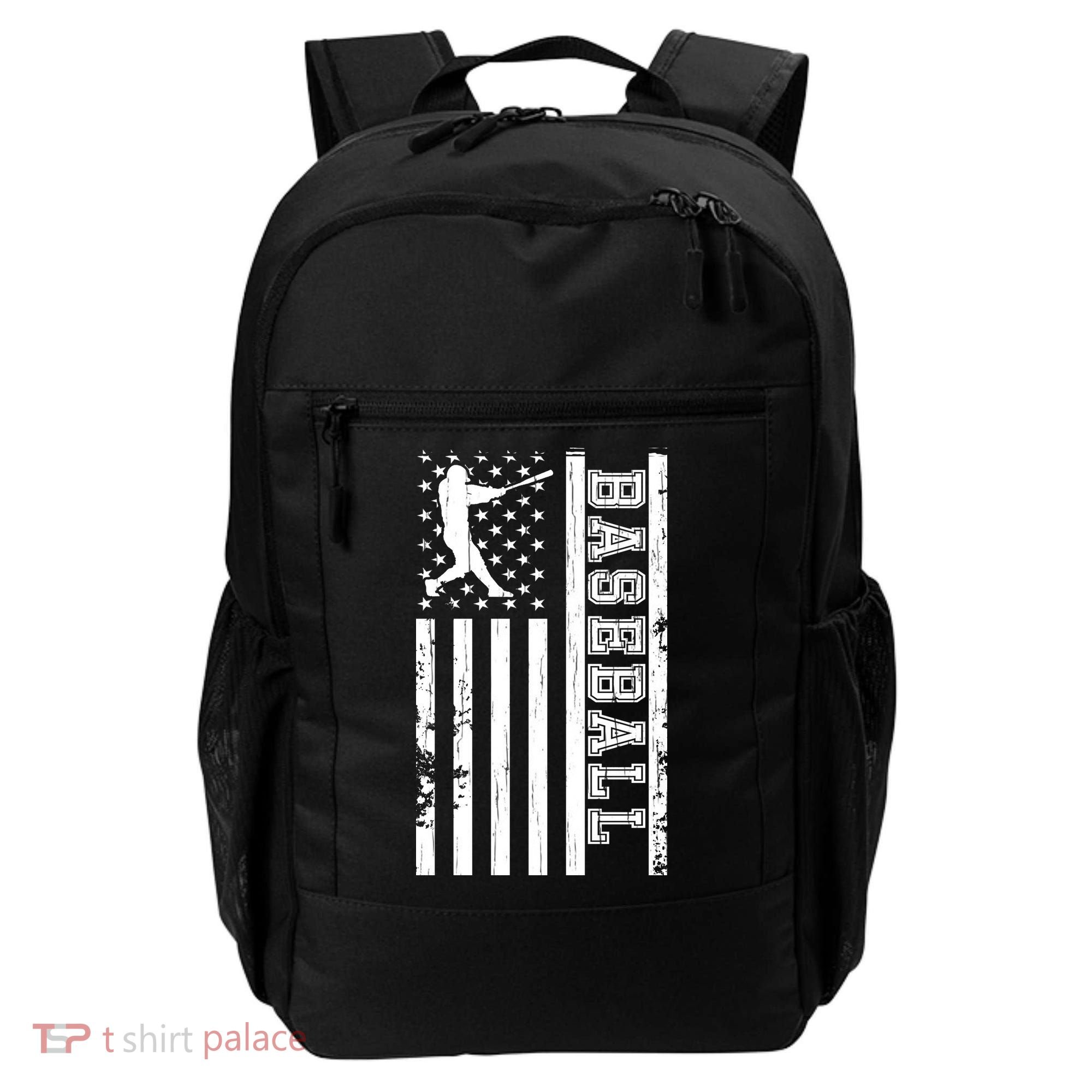 Baseball Pitcher USA Flag Backpack
