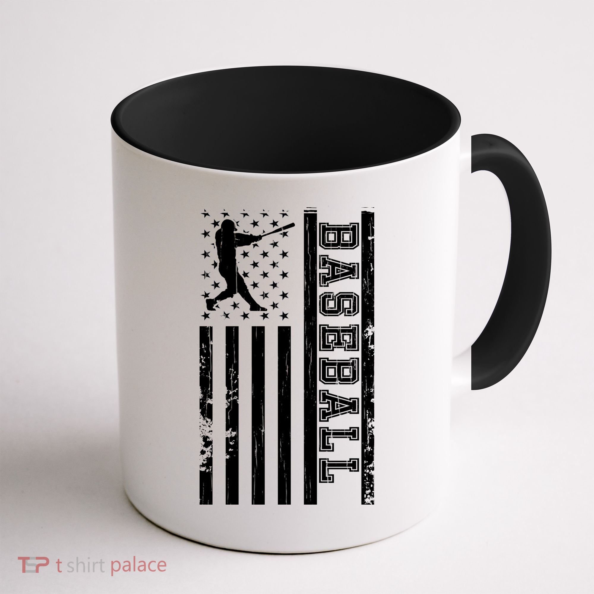 Baseball Pitcher USA Flag Coffee Mug