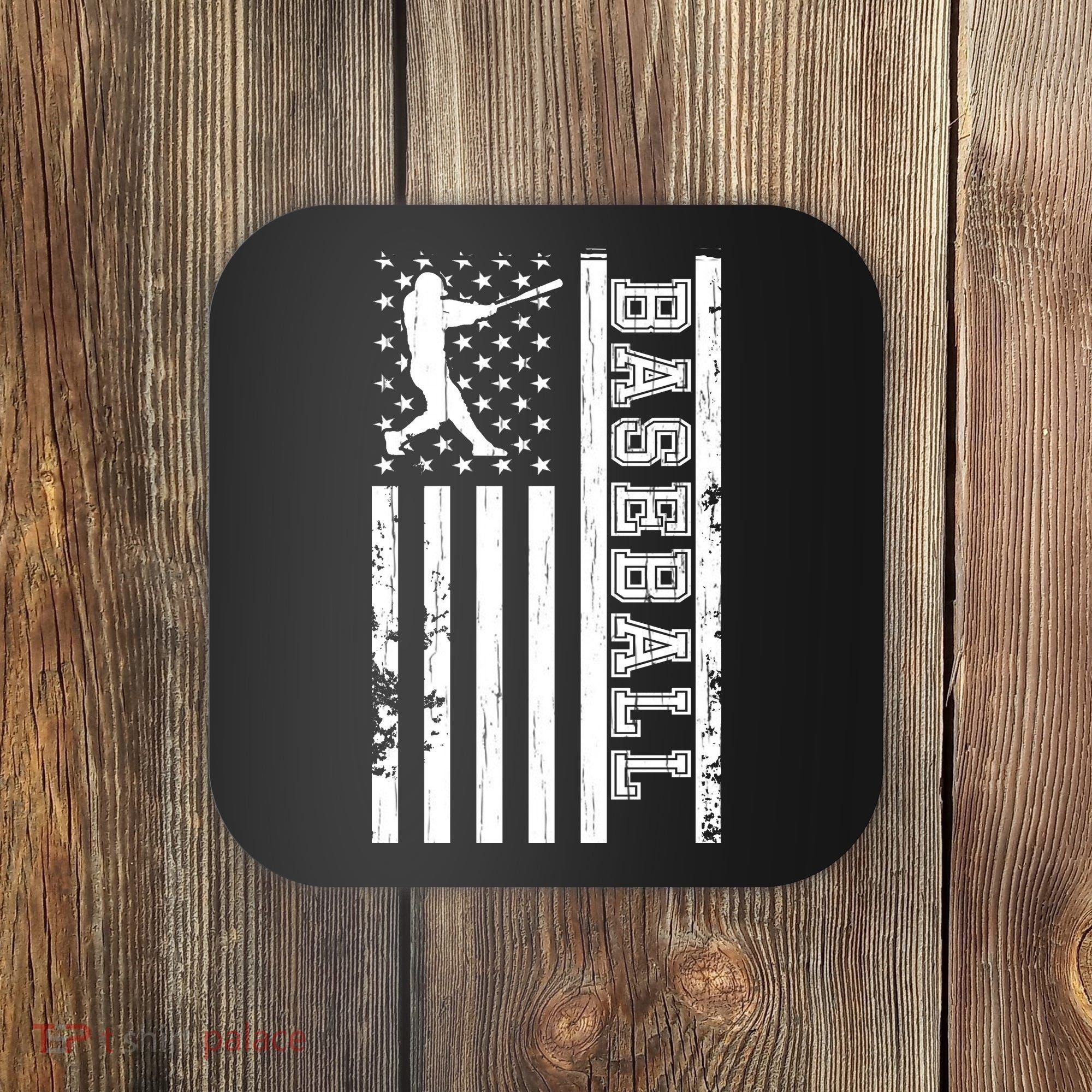 Baseball Pitcher USA Flag Coaster