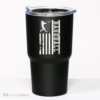 Baseball Pitcher USA Flag Tumbler