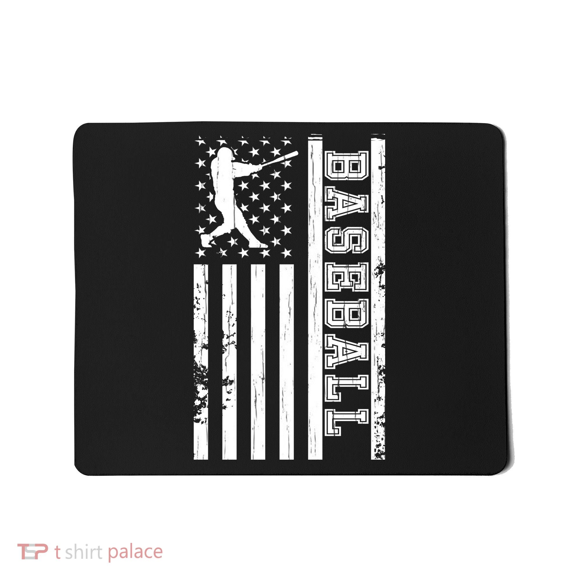 Baseball Pitcher USA Flag Mousepad