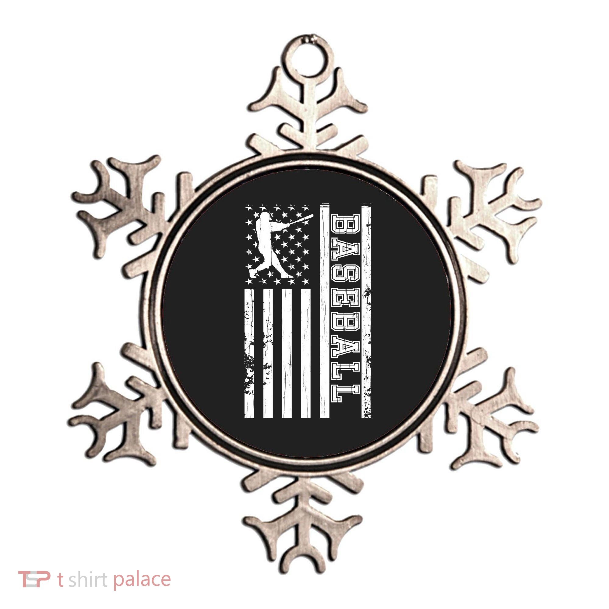 Baseball Pitcher USA Flag Ornament