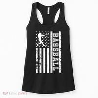Baseball Pitcher USA Flag Women's Tank Top thumb 0