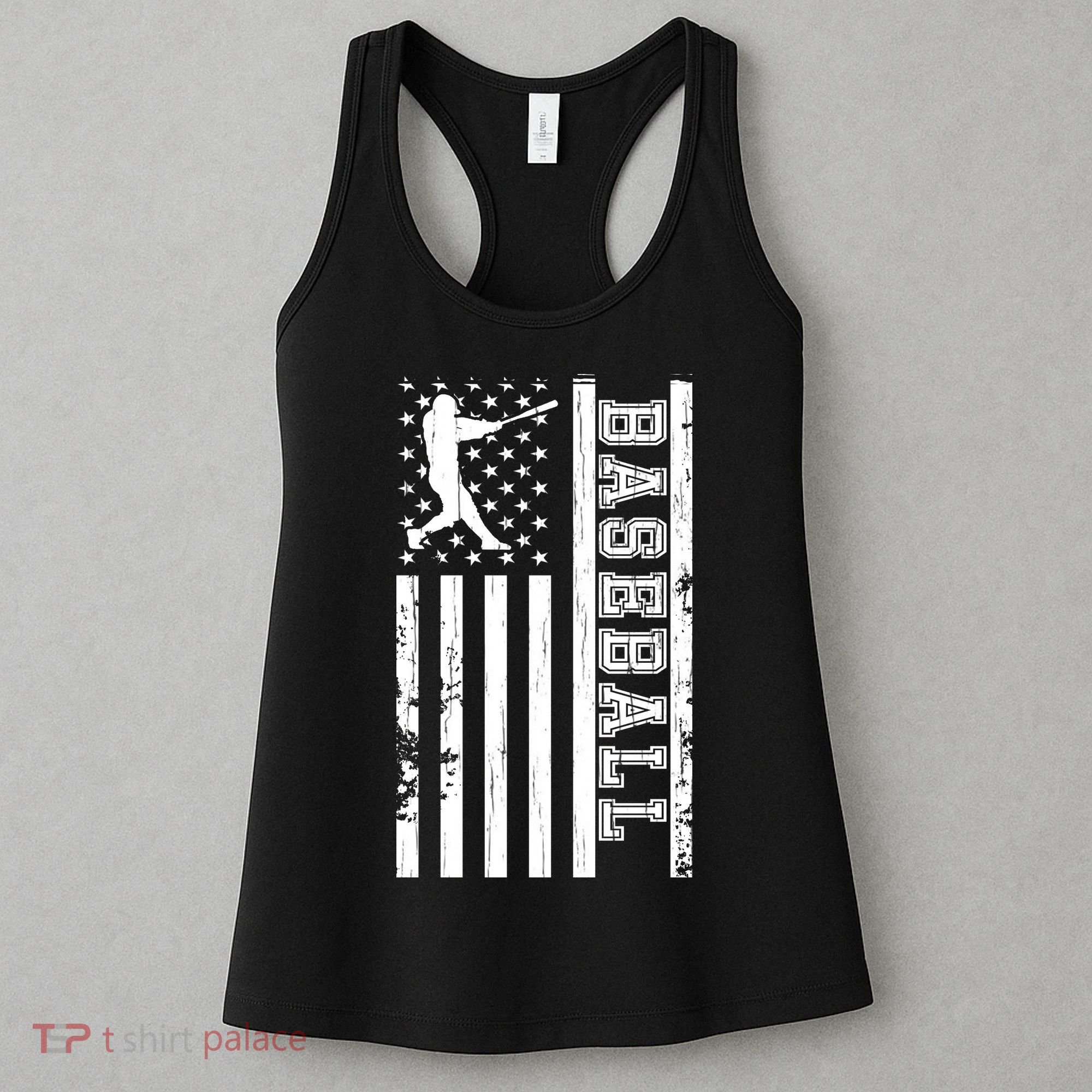 Baseball Pitcher USA Flag Women's Tank Top