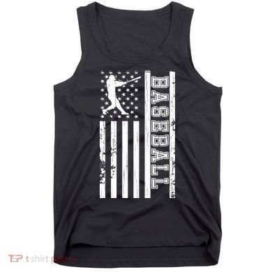 Baseball Pitcher USA Flag Tank Top