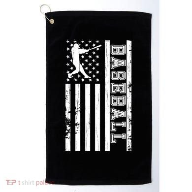 Baseball Pitcher USA Flag Golf Towel