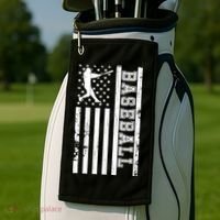 Baseball Pitcher USA Flag Golf Towel thumb 2