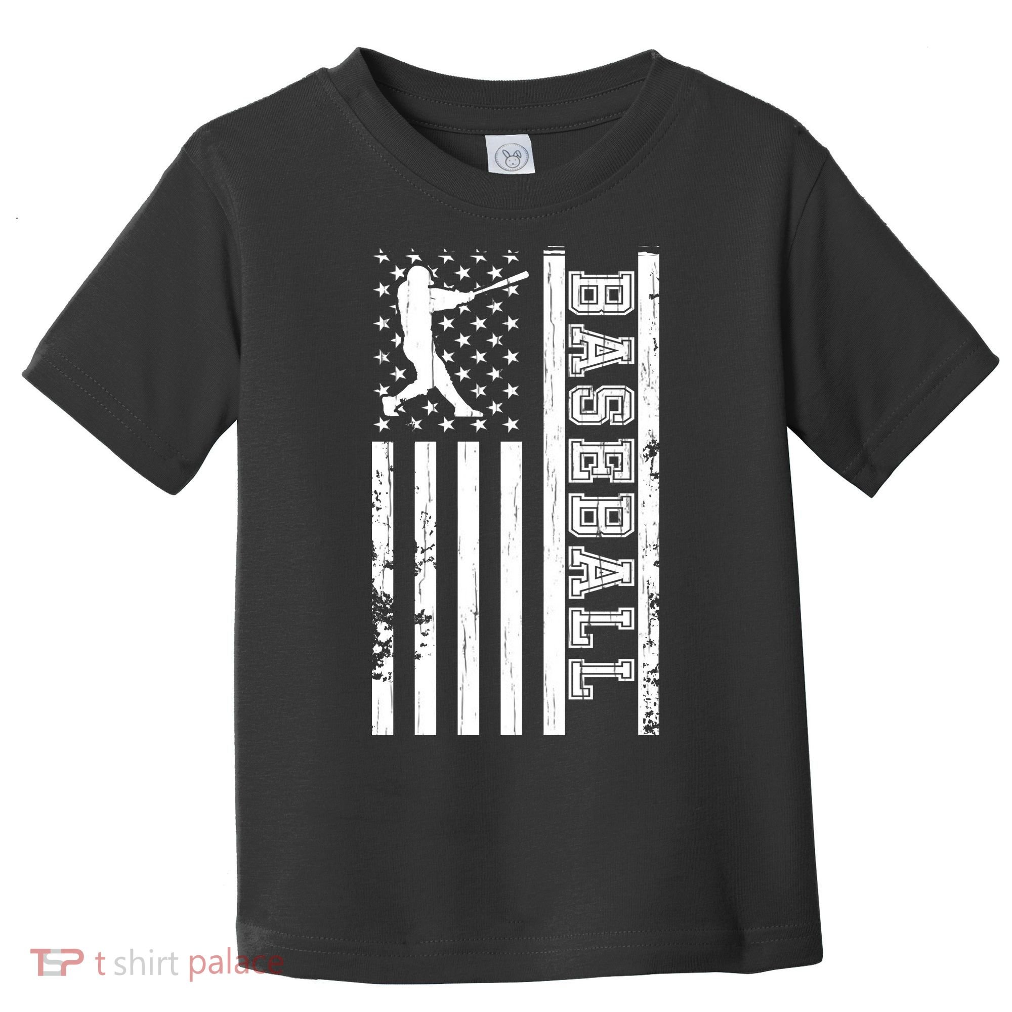 Baseball Pitcher USA Flag Toddler T-Shirt