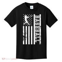 Baseball Pitcher USA Flag Kids T-Shirt thumb 0