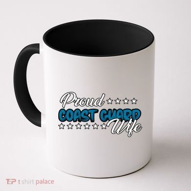 Bold Proud Uscg Coast Guard Wife Gift Coffee Mug