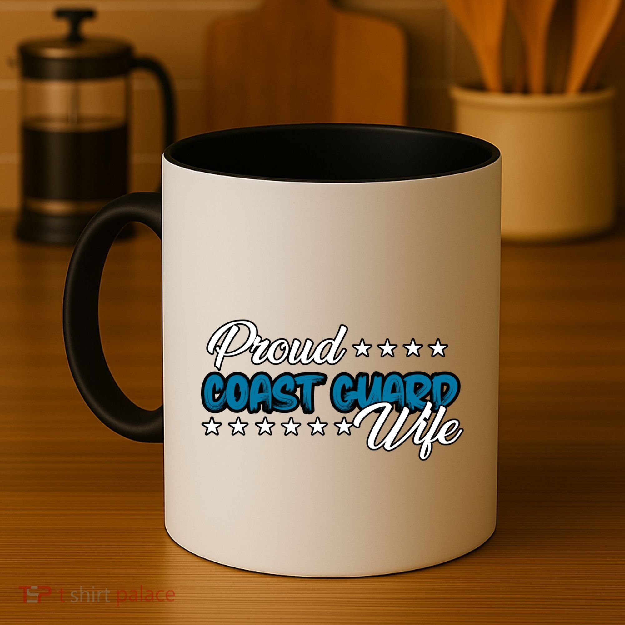 Bold Proud Uscg Coast Guard Wife Gift Coffee Mug