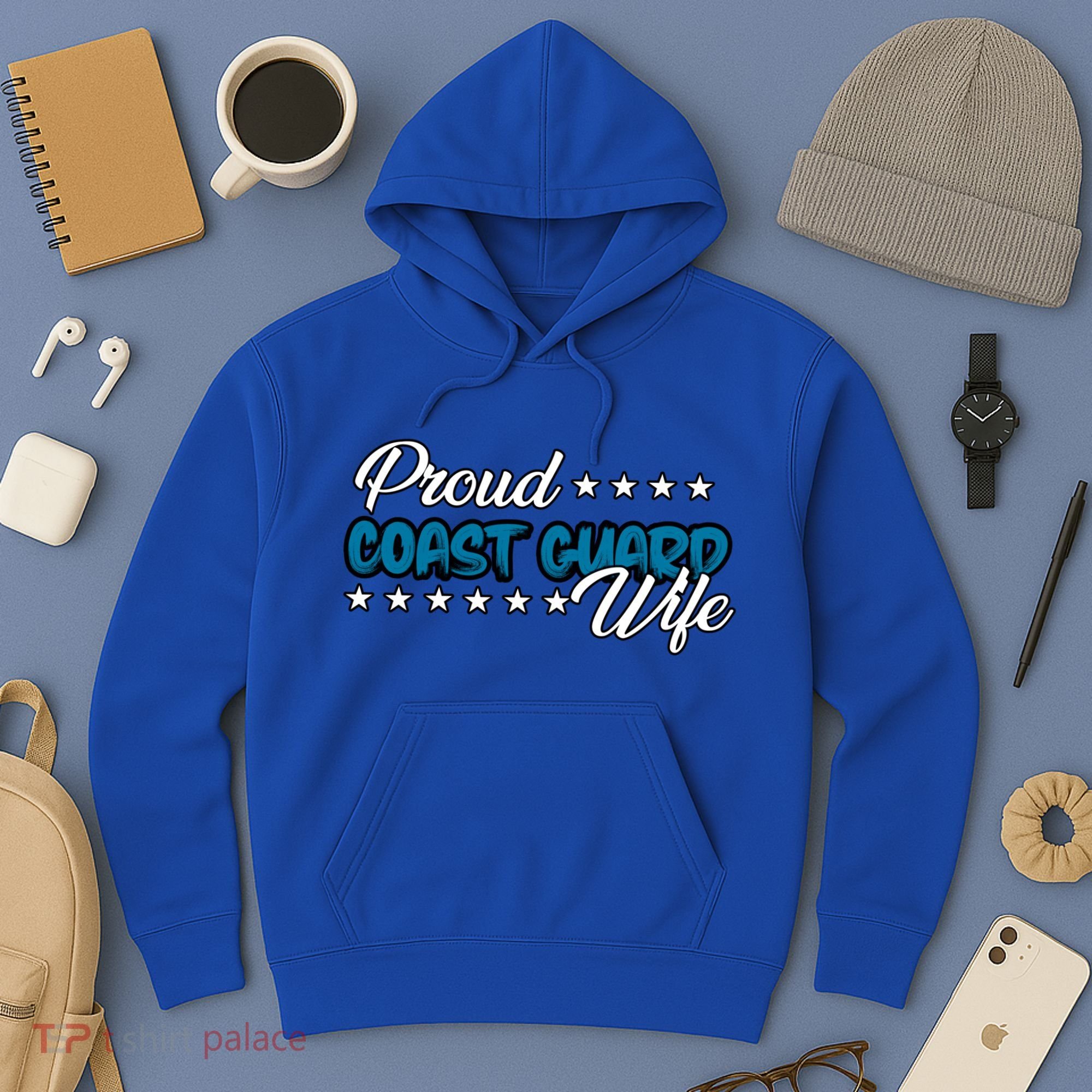Bold Proud Uscg Coast Guard Wife Gift Hoodie