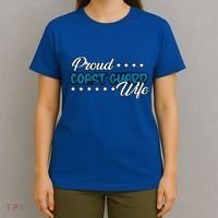 Bold Proud Uscg Coast Guard Wife Gift T-Shirt thumb 4