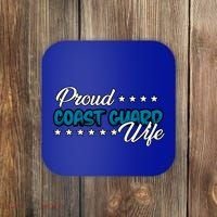 Bold Proud Uscg Coast Guard Wife Gift Coaster thumb 0