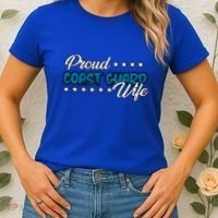 Bold Proud Uscg Coast Guard Wife Gift Women's T-Shirt thumb 2