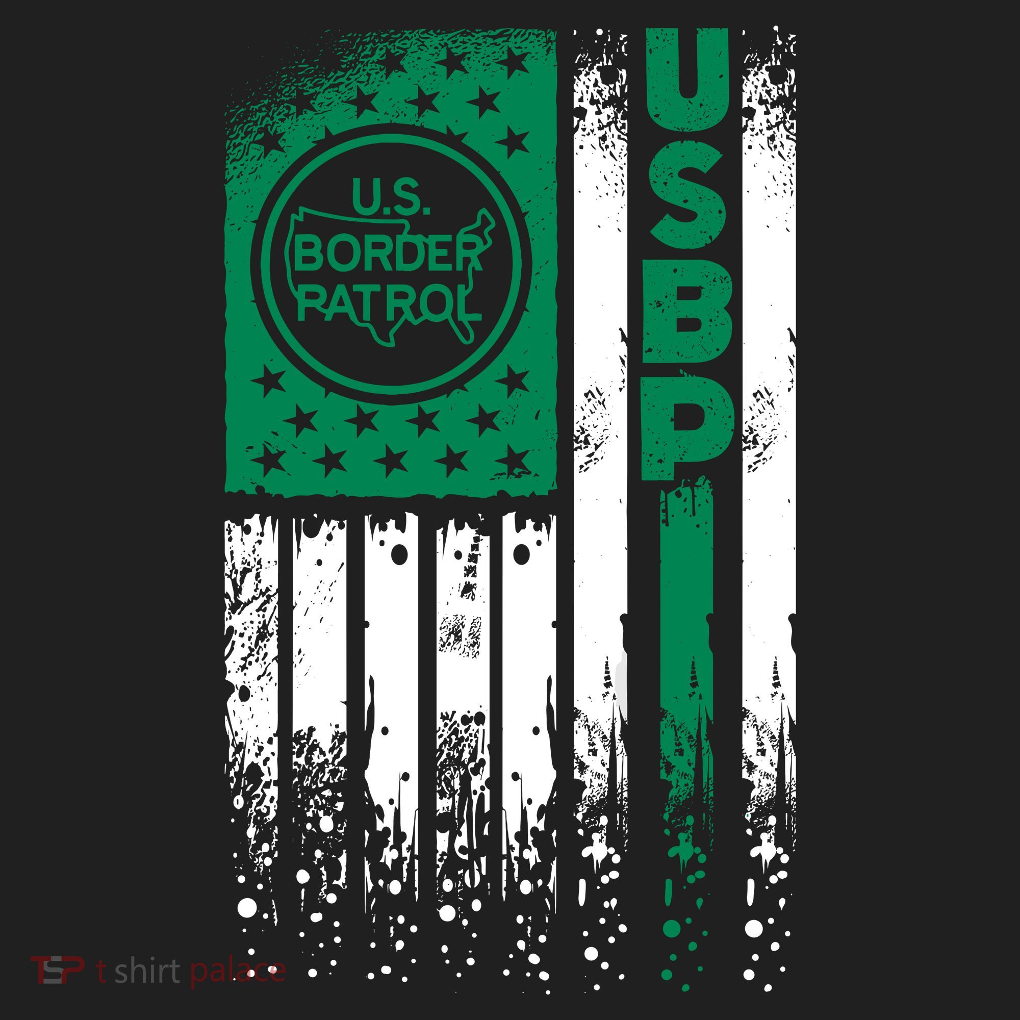 Border Patrol Us Flag Thin Green Line Law Enforcement Tumbler