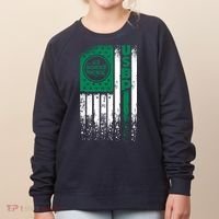 Border Patrol Us Flag Thin Green Line Law Enforcement Women's Sweatshirt thumb 0