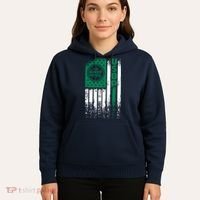 Border Patrol Us Flag Thin Green Line Law Enforcement Hoodie thumb 5