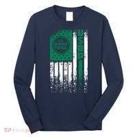 Border Patrol Us Flag Thin Green Line Law Enforcement Long Sleeve Shirt thumb 0