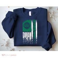 Border Patrol Us Flag Thin Green Line Law Enforcement Sweatshirt thumb 2