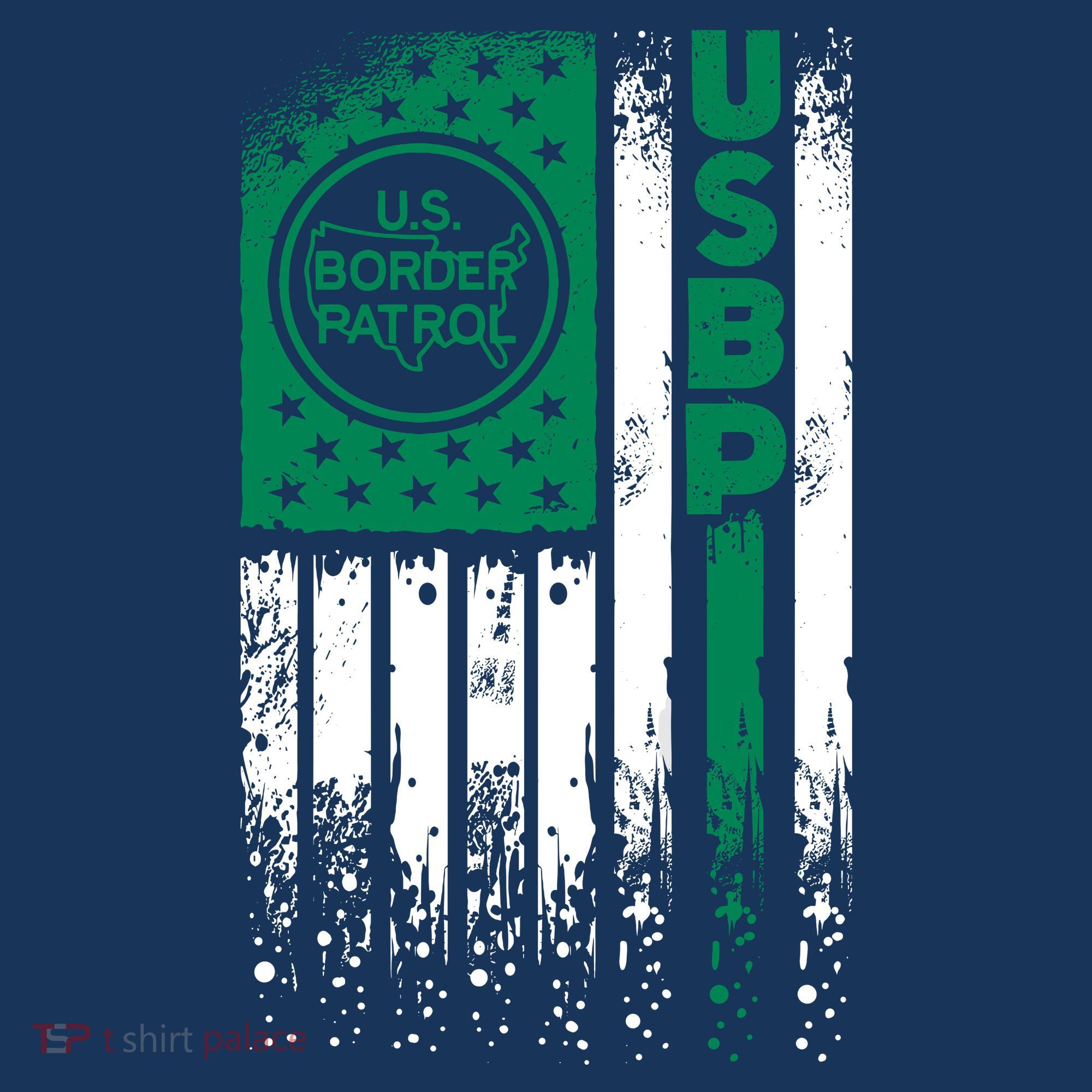 Border Patrol Us Flag Thin Green Line Law Enforcement Sweatshirt