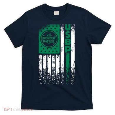 Border Patrol Us Flag Thin Green Line Law Enforcement T-Shirt