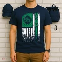 Border Patrol Us Flag Thin Green Line Law Enforcement T-Shirt thumb 6