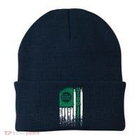 Border Patrol Us Flag Thin Green Line Law Enforcement Beanie thumb 0