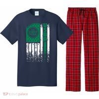 Border Patrol Us Flag Thin Green Line Law Enforcement Pajama Set thumb 0