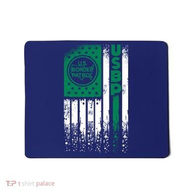 Border Patrol Us Flag Thin Green Line Law Enforcement Mousepad