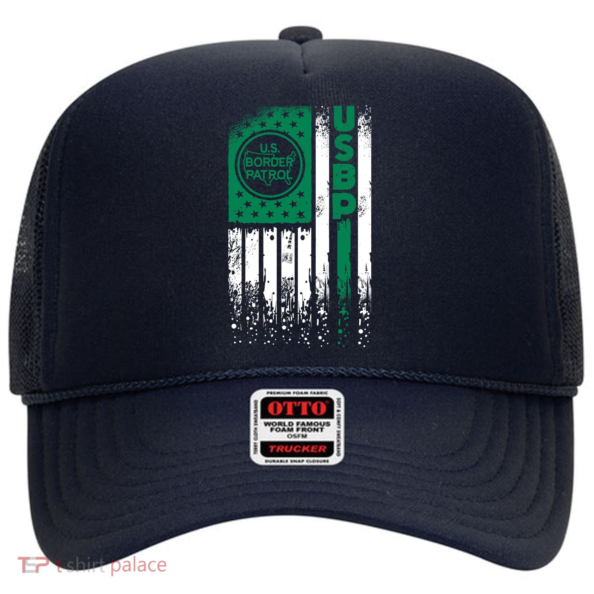 Border Patrol Us Flag Thin Green Line Law Enforcement Hat