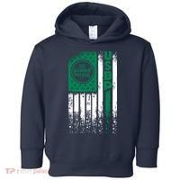 Border Patrol Us Flag Thin Green Line Law Enforcement Toddler Hoodie thumb 0