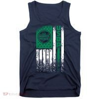 Border Patrol Us Flag Thin Green Line Law Enforcement Tank Top thumb 0