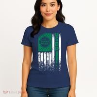 Border Patrol Us Flag Thin Green Line Law Enforcement Women's T-Shirt thumb 4