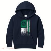 Border Patrol Us Flag Thin Green Line Law Enforcement Kids Hoodie thumb 0