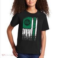 Border Patrol Us Flag Thin Green Line Law Enforcement Kids T-Shirt thumb 2