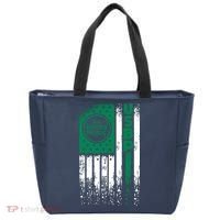 Border Patrol Us Flag Thin Green Line Law Enforcement Tote Bag thumb 0
