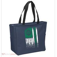 Border Patrol Us Flag Thin Green Line Law Enforcement Tote Bag thumb 2