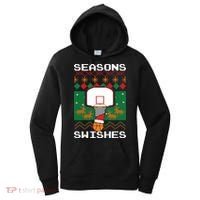 Basketball Player Ugly Christmas Sweater Seasons Swishes Women's Hoodie thumb 0