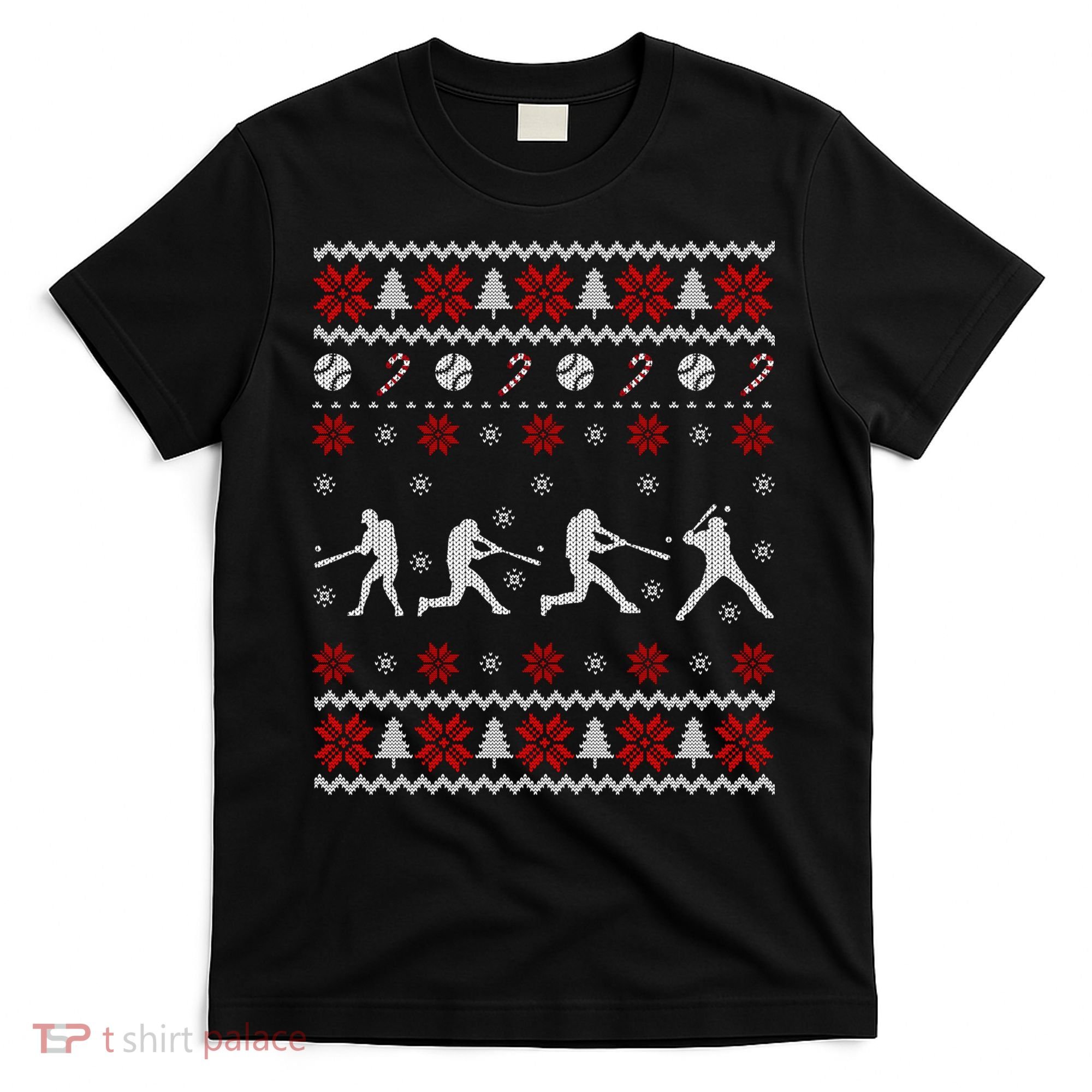 Baseball Players Ugly Christmas Sweater Xmas Gift T-Shirt