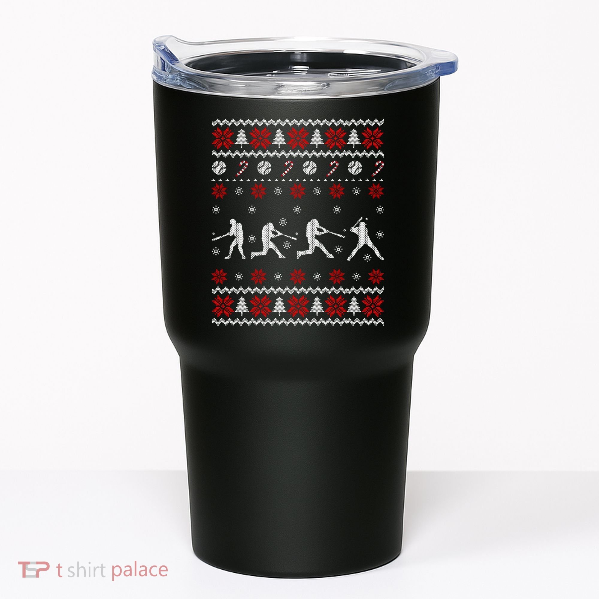 Baseball Players Ugly Christmas Sweater Xmas Gift Tumbler