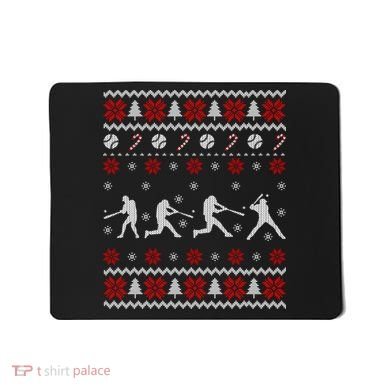 Baseball Players Ugly Christmas Sweater Xmas Gift Mousepad