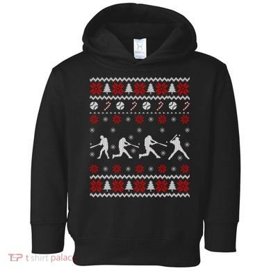 Baseball Players Ugly Christmas Sweater Xmas Gift Toddler Hoodie